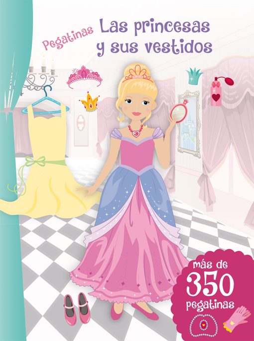 Pegatinas-Las princesas y sus vestidos