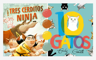 10 Gatos y Los 3 Cerditos Ninja reseñados en Atrapada en unas hojas de papel.