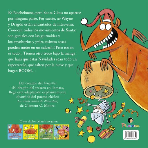 El dragón del trasero en llamas en navidad - Imagen 2